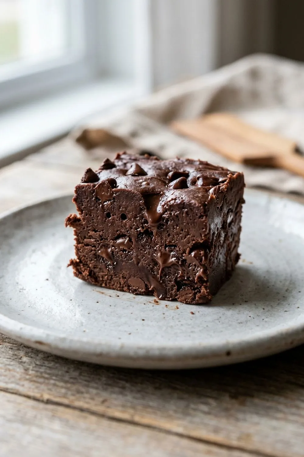 Melted chocolate and condensed milk being stirred together in a glass bowl until smooth